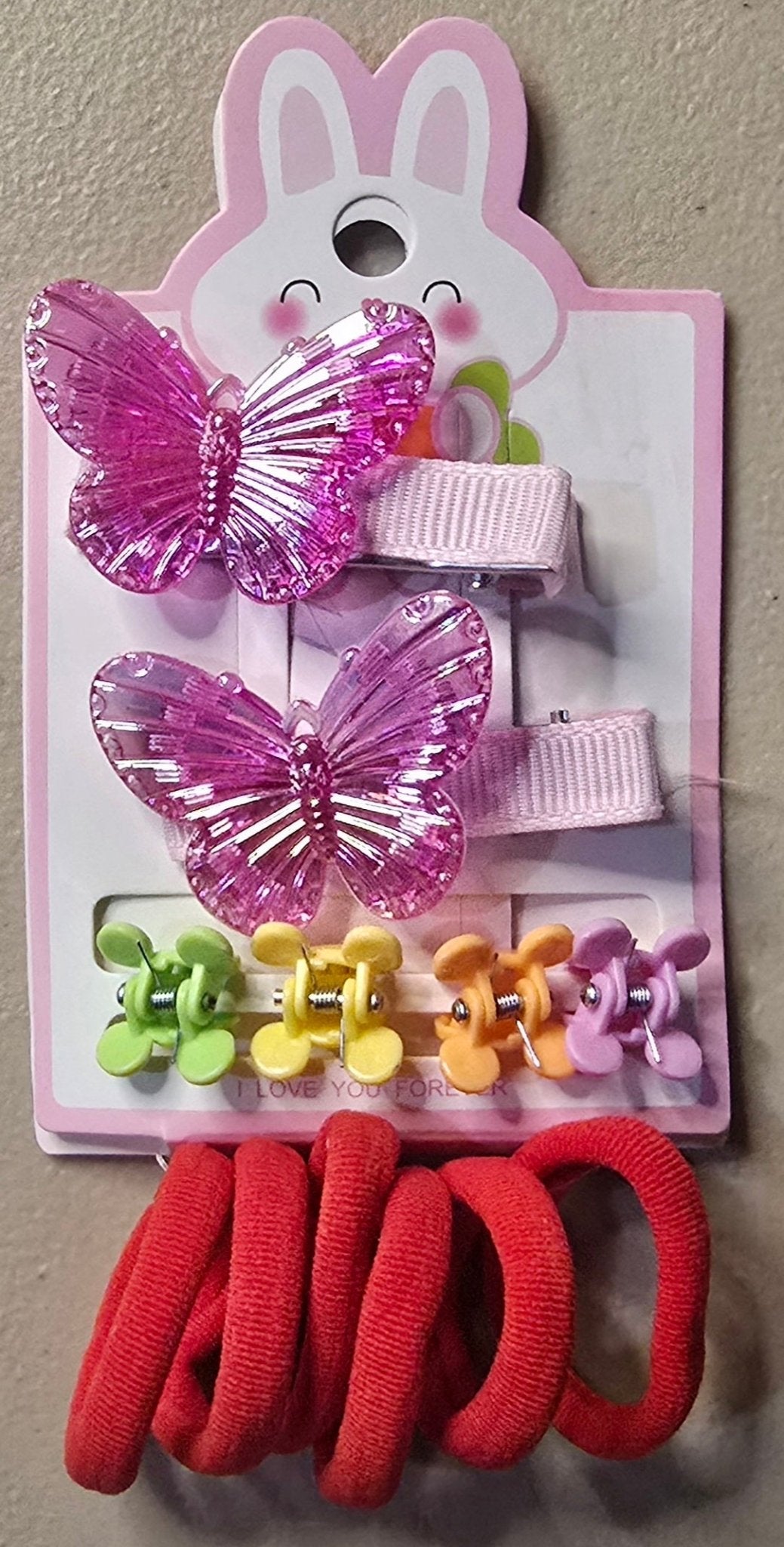 Butterfly Hair Clips – Mini Hair Ties & Clips Set - Angelique Boutique