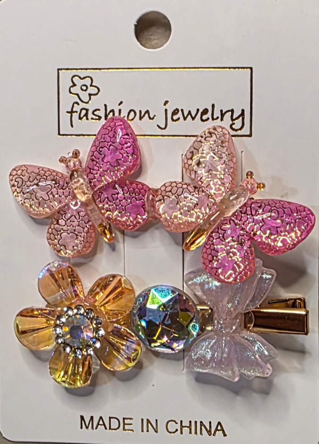 Butterfly Hair Pins Set of 2 – Glitter Bobby Pins for Girls - Angelique Boutique