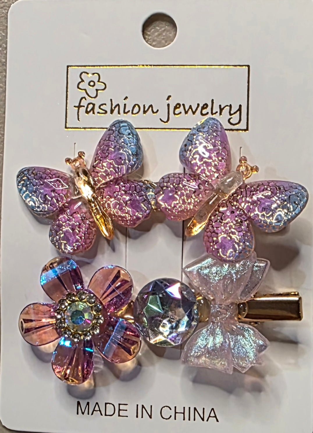 Butterfly Hair Pins Set of 2 – Glitter Bobby Pins for Girls - Angelique Boutique