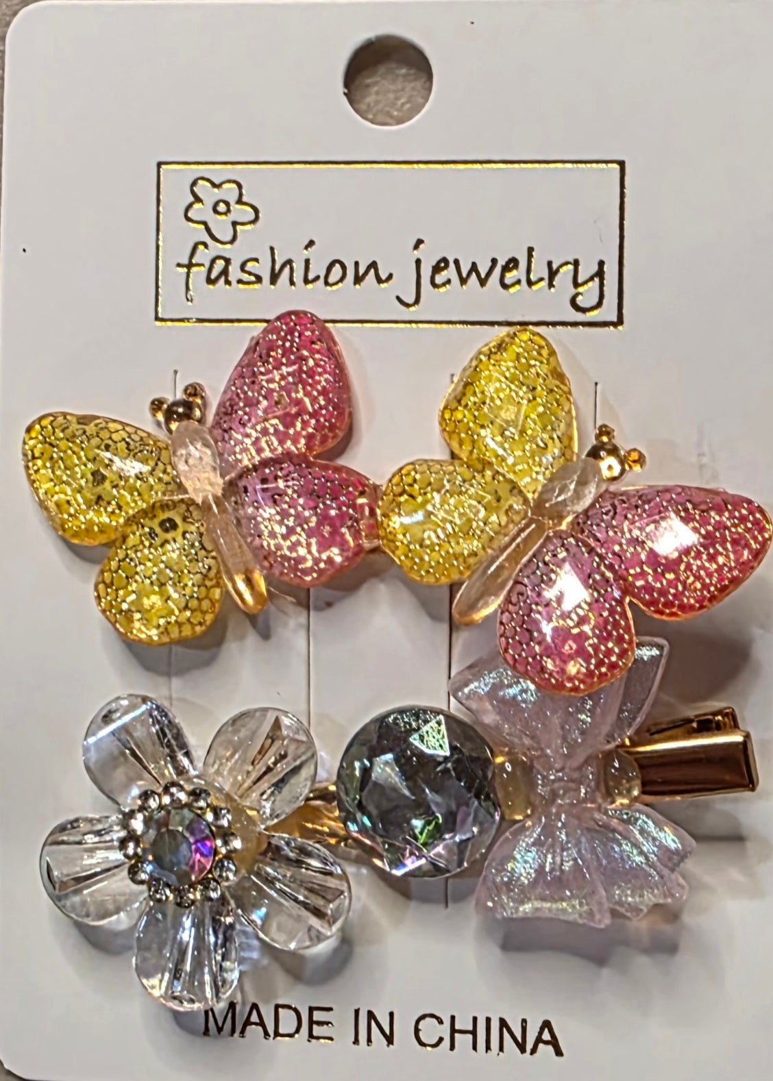 Butterfly Hair Pins Set of 2 – Glitter Bobby Pins for Girls - Angelique Boutique