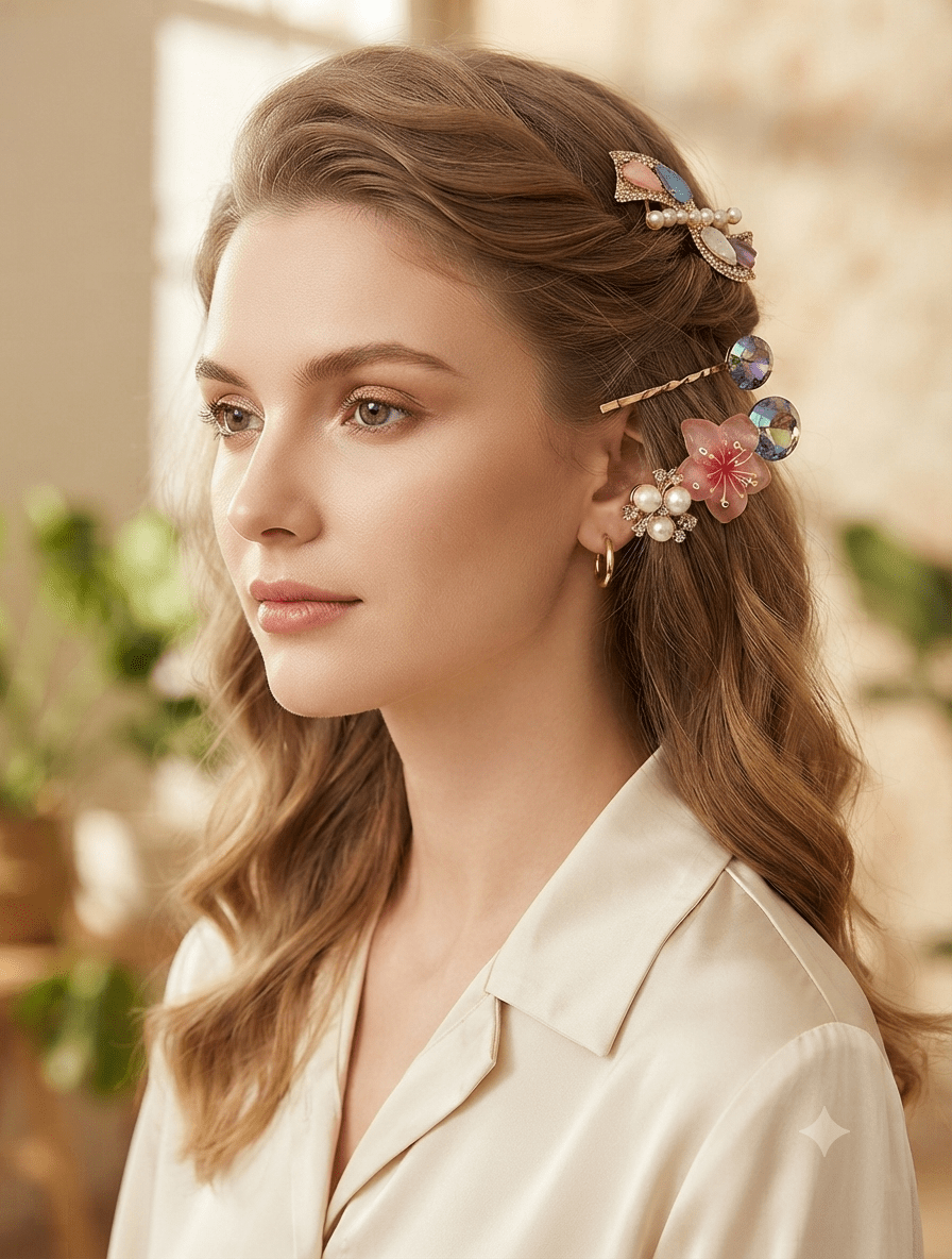 Butterfly Hair Pins – Set of 3 Decorative Bobby Pins - Angelique Boutique