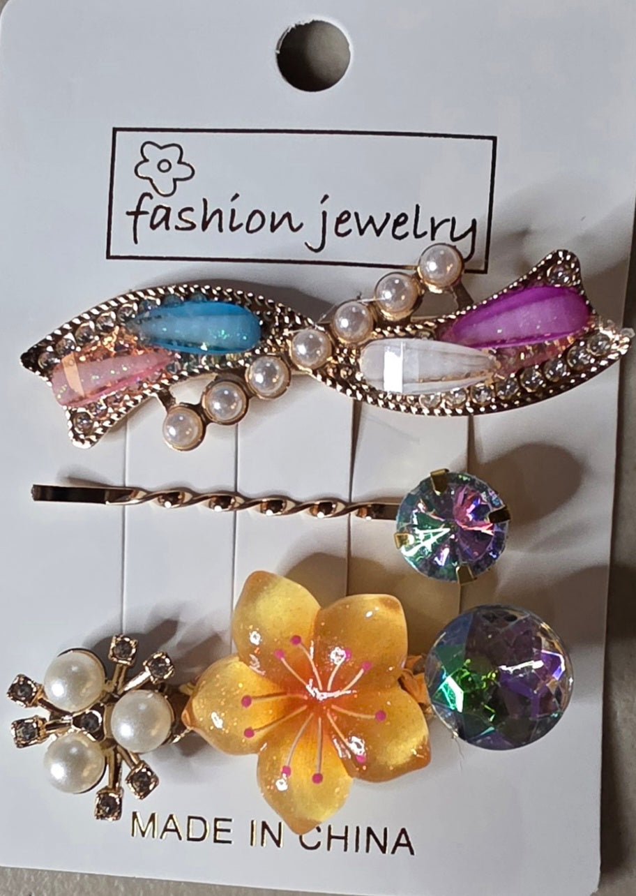Butterfly Hair Pins – Set of 3 Decorative Bobby Pins - Angelique Boutique
