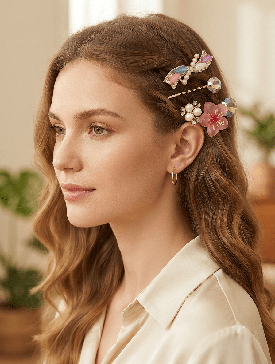 Butterfly Hair Pins – Set of 3 Decorative Bobby Pins - Angelique Boutique