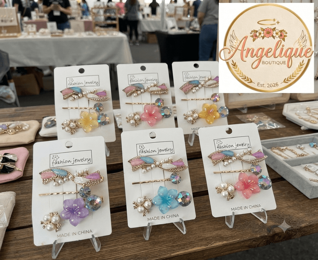 Butterfly Hair Pins – Set of 3 Decorative Bobby Pins - Angelique Boutique