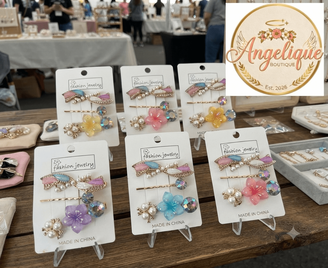 Butterfly Hair Pins – Set of 3 Decorative Bobby Pins - Angelique Boutique