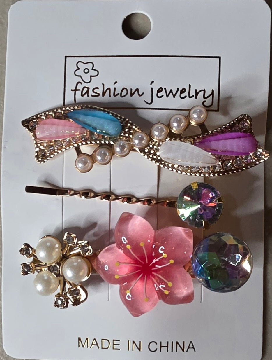 Butterfly Hair Pins – Set of 3 Decorative Bobby Pins - Angelique Boutique