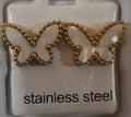 Butterfly Stainless Steel Earrings with Gold Details – 6 Colors - Angelique Boutique