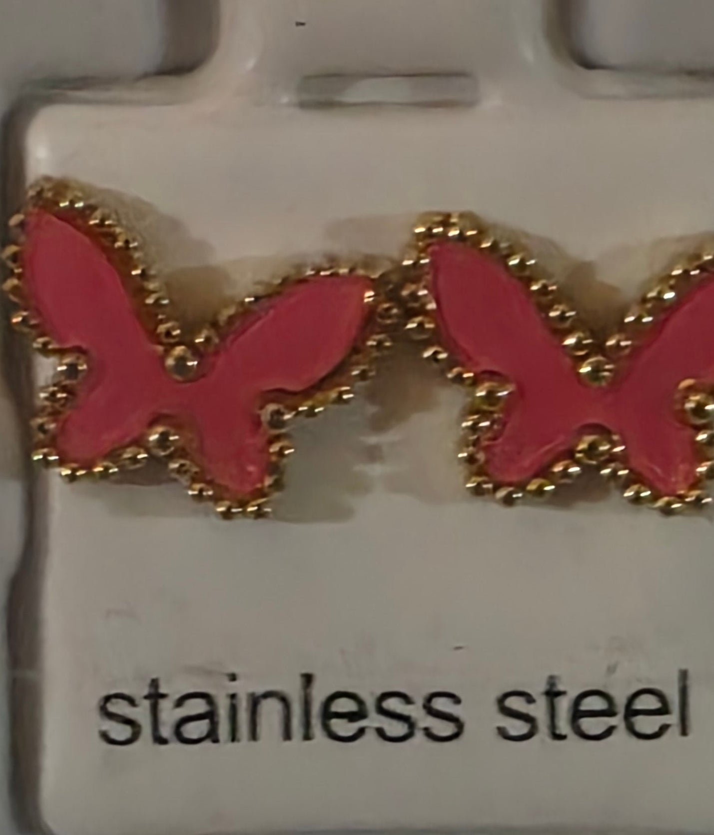 Butterfly Stainless Steel Earrings with Gold Details – 6 Colors - Angelique Boutique