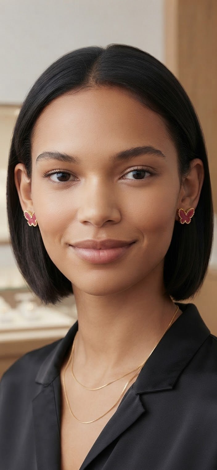 Butterfly Stainless Steel Earrings with Gold Details – 6 Colors - Angelique Boutique