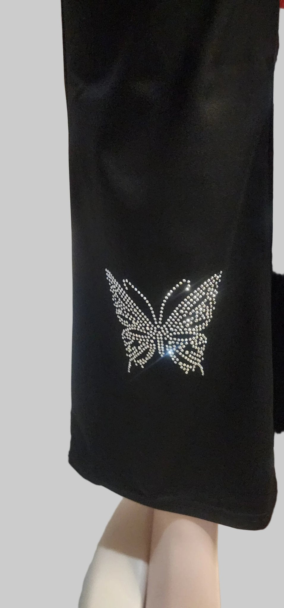 Butterfly Stone Leggings – Wide Waistband & Rhinestone Detail - Angelique Boutique