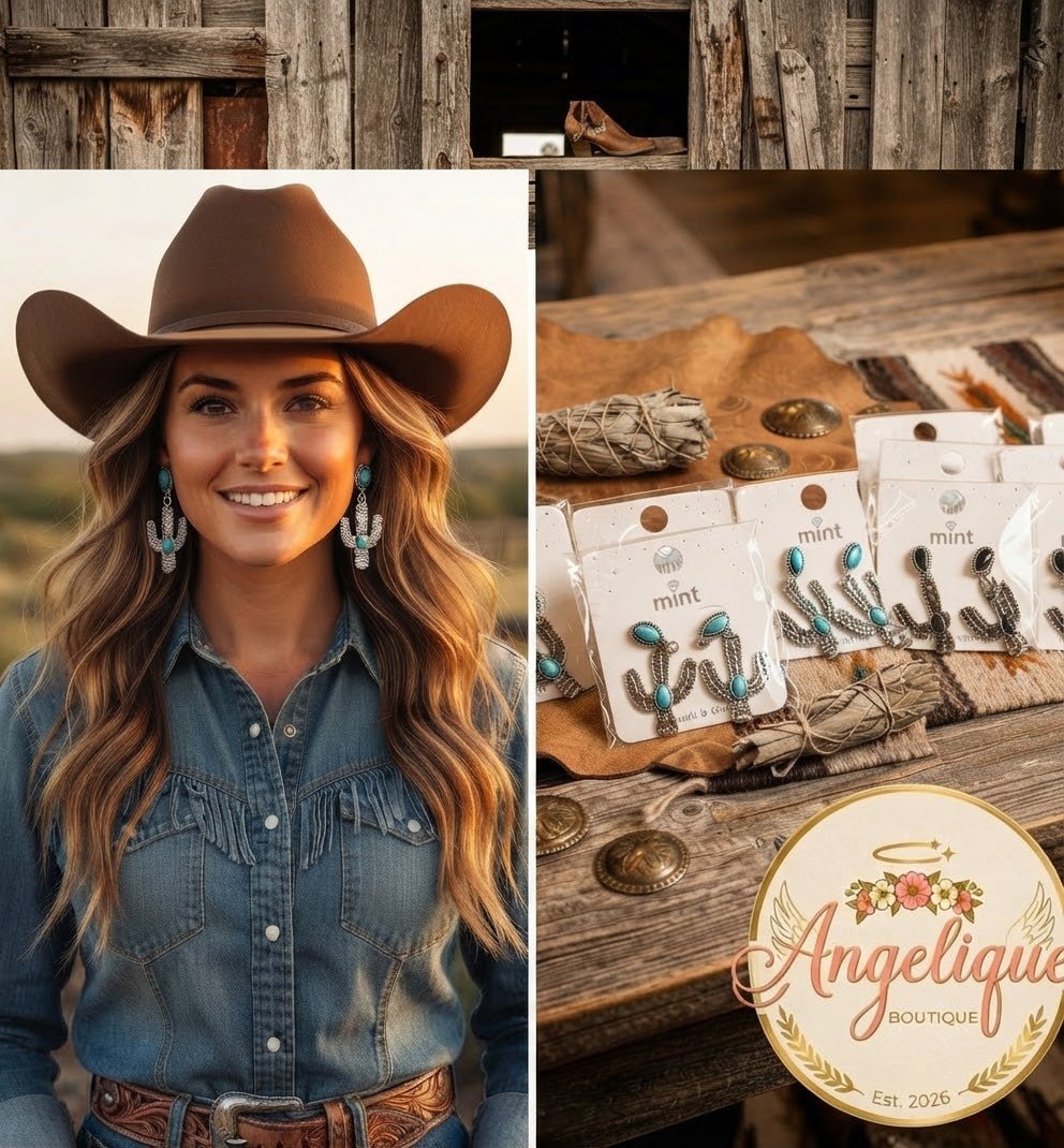 Cactus Stud Earrings – Fashion Jewelry for Women - Angelique Boutique