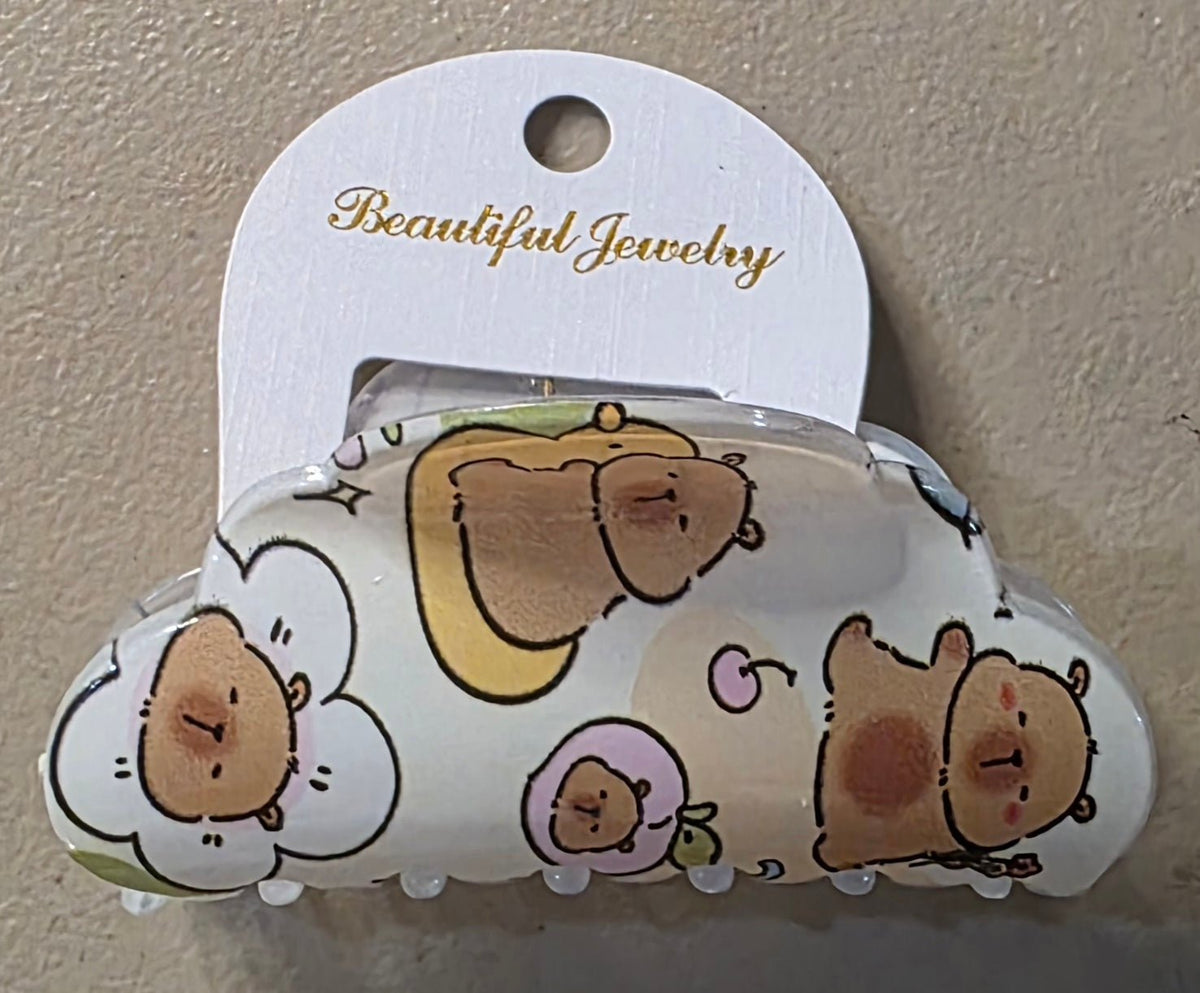 Capybara Hair Clip – Cute Animal Style Assorted - Angelique Boutique