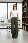 Pantalón Cargo con Bolsillos Laterales 🧳 | Cintura Elástica y Cable Ajustable | Talla G-XG