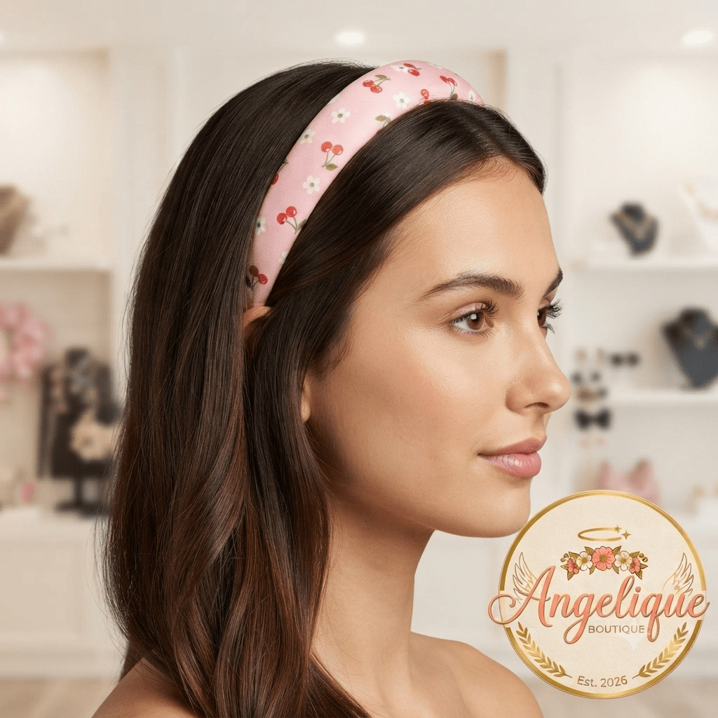 Cherry Charm Hair Band – Cute & Fruity Style - Angelique Boutique