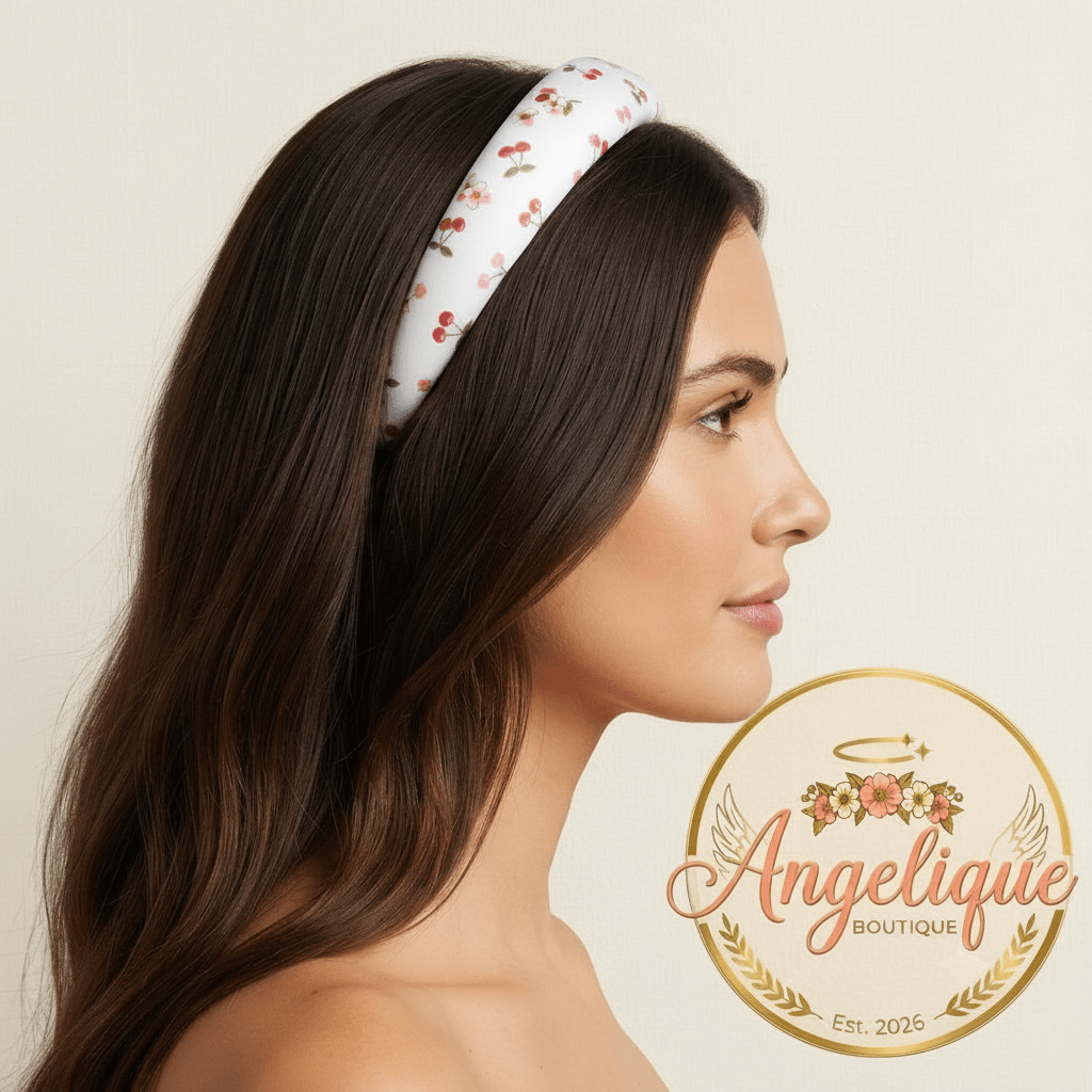 Cherry Charm Hair Band – Cute & Fruity Style - Angelique Boutique