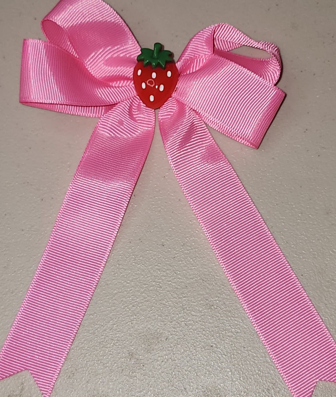 Cherry & Strawberry Tail Hair Bow Clip for Girls - Angelique Boutique