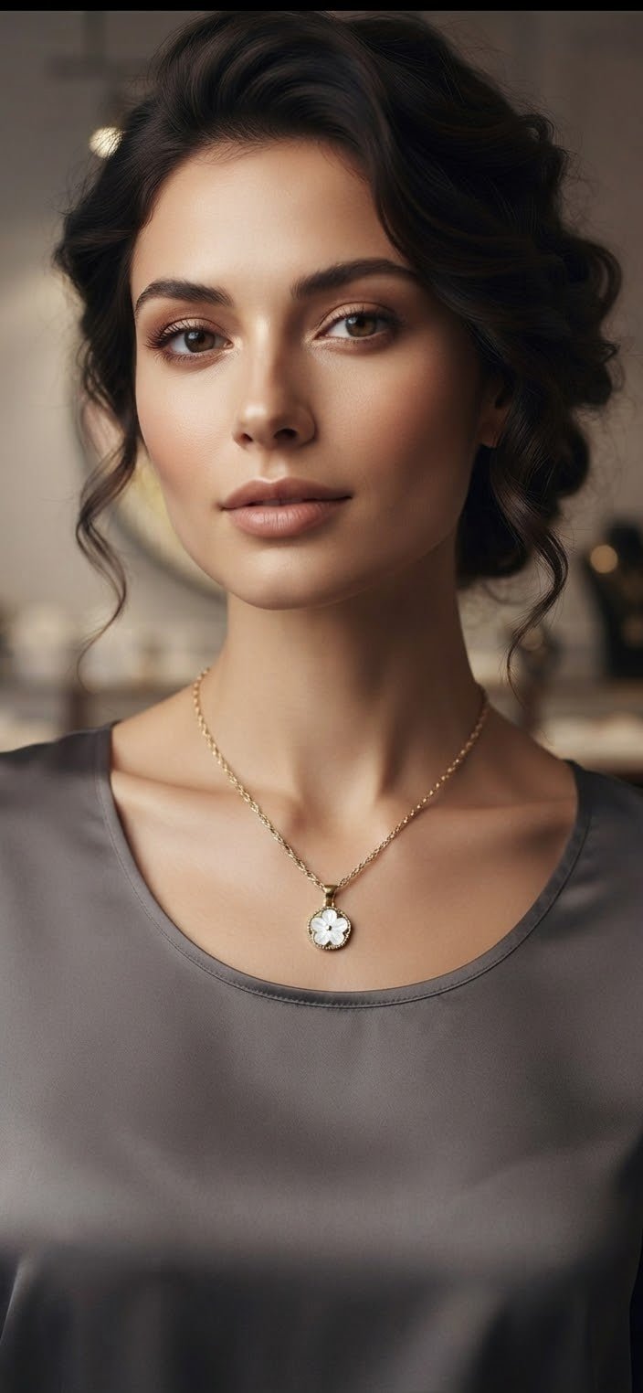 Clover Charm Chain Necklace – Stainless Steel Gold & Silver - Angelique Boutique