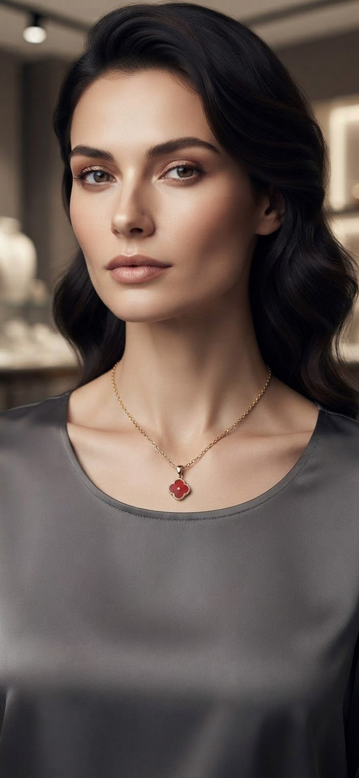 Clover Charm Chain Necklace – Stainless Steel Gold & Silver - Angelique Boutique
