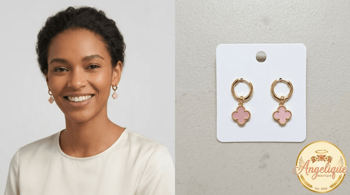 Clover Stainless Steel Earrings for Women – 7 Colors - Angelique Boutique