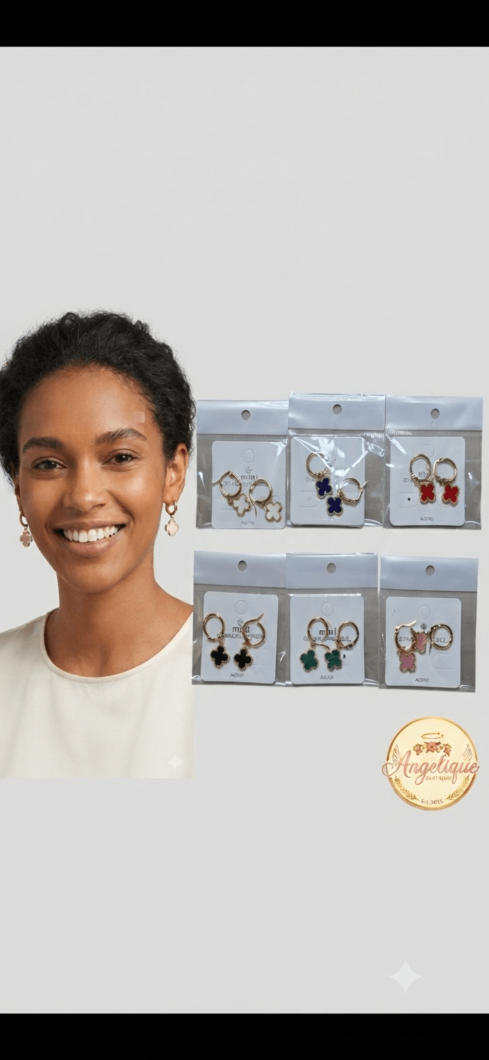 Clover Stainless Steel Earrings for Women – 7 Colors - Angelique Boutique