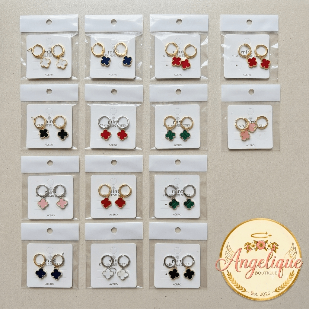 Clover Stainless Steel Earrings for Women – 7 Colors - Angelique Boutique