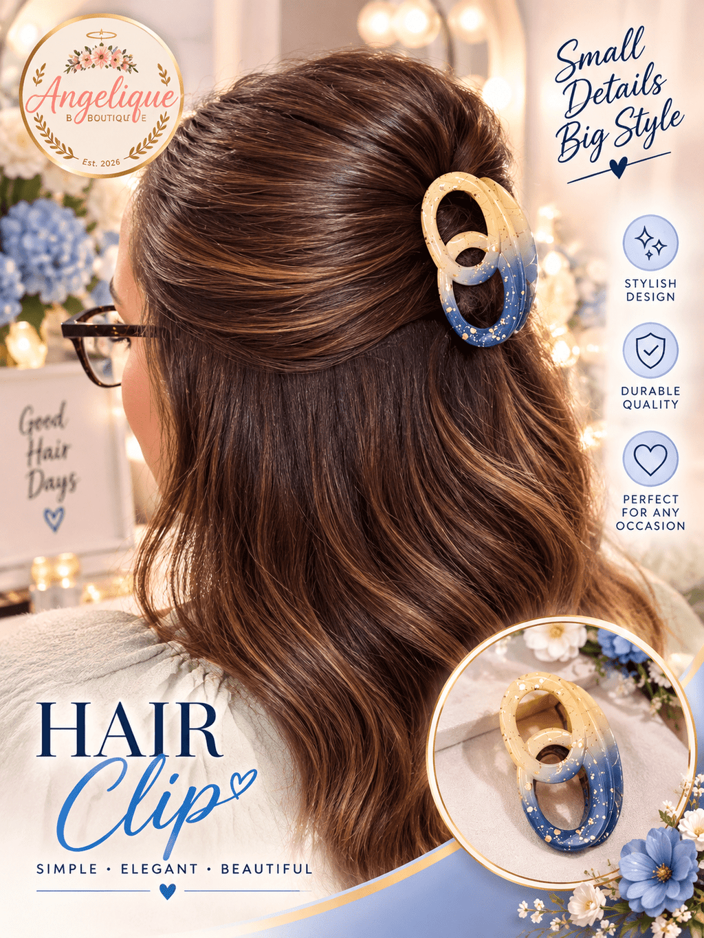 Colorful Hair Clip in Six Versatile Shades - Angelique Boutique