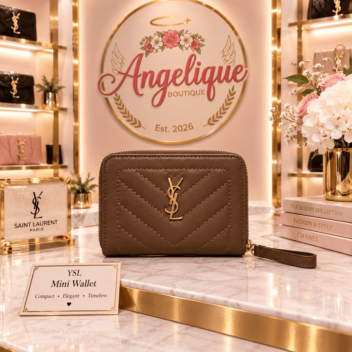 Compact Women's Wallet, Slim Card & Cash Holder - Angelique Boutique