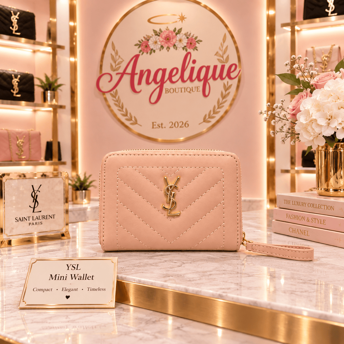 Compact Women's Wallet, Slim Card & Cash Holder - Angelique Boutique