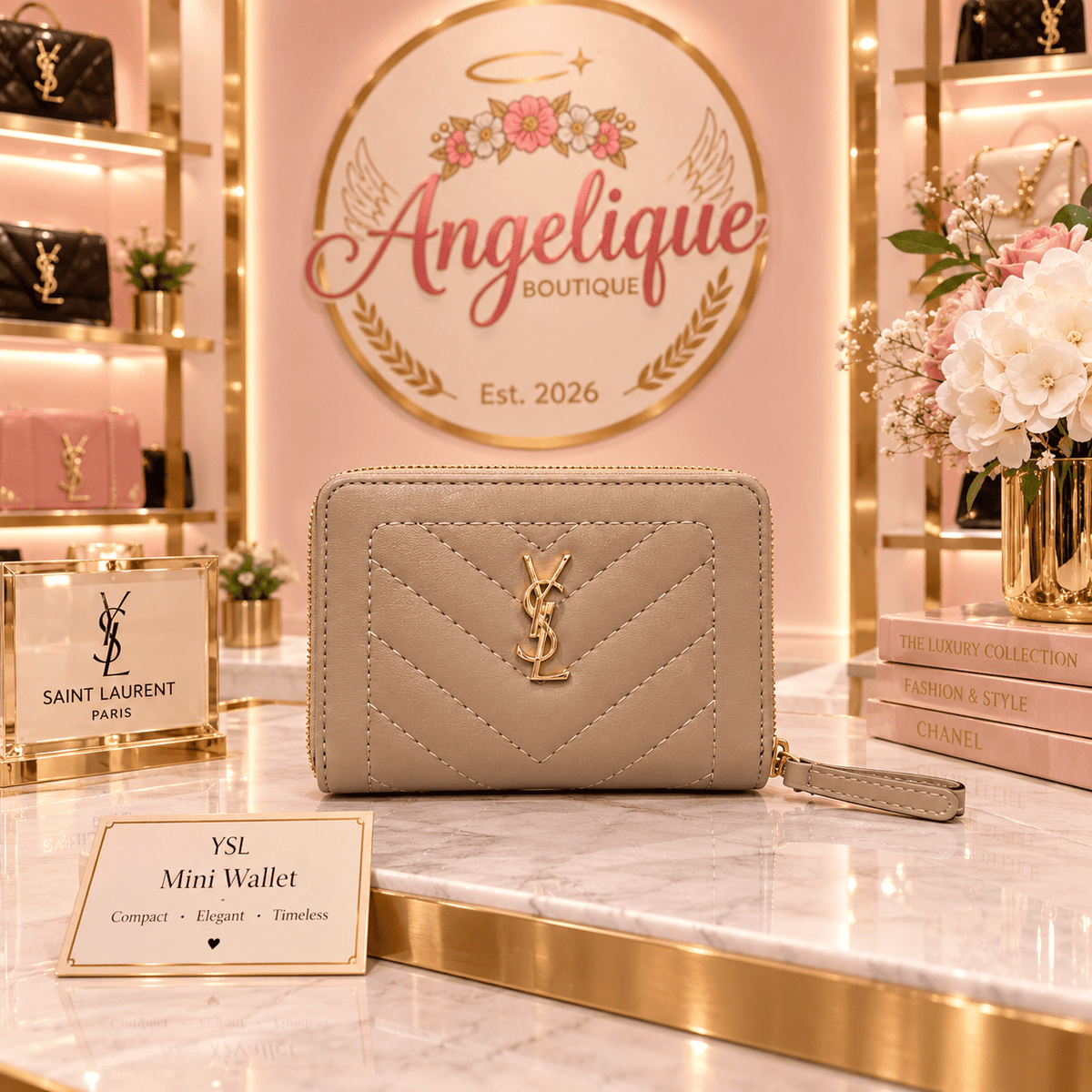 Compact Women's Wallet, Slim Card & Cash Holder - Angelique Boutique