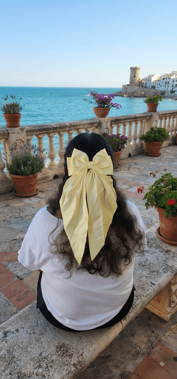 Coquette Big Hair Bow – Solid Color Oversized Bow - Angelique Boutique