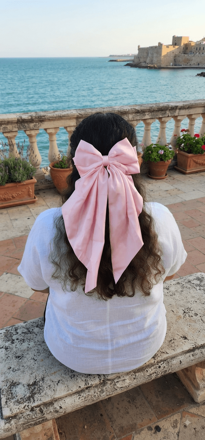 Coquette Big Hair Bow – Solid Color Oversized Bow - Angelique Boutique