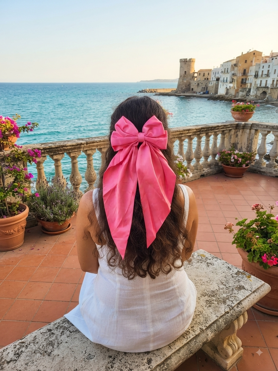 Coquette Big Hair Bow – Solid Color Oversized Bow - Angelique Boutique