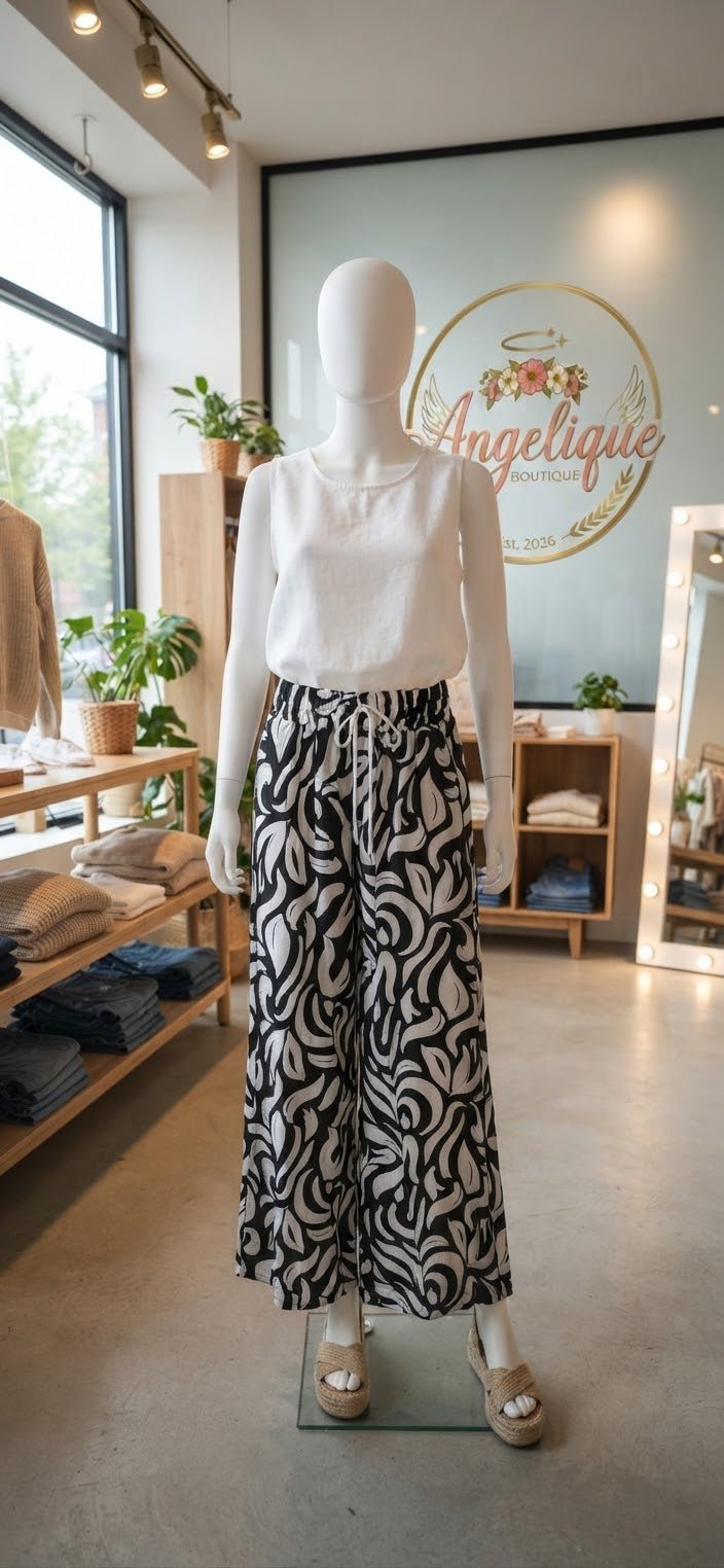 Cotton Palazzo Shorts – Wide Leg Casual Pants for Women - Angelique Boutique