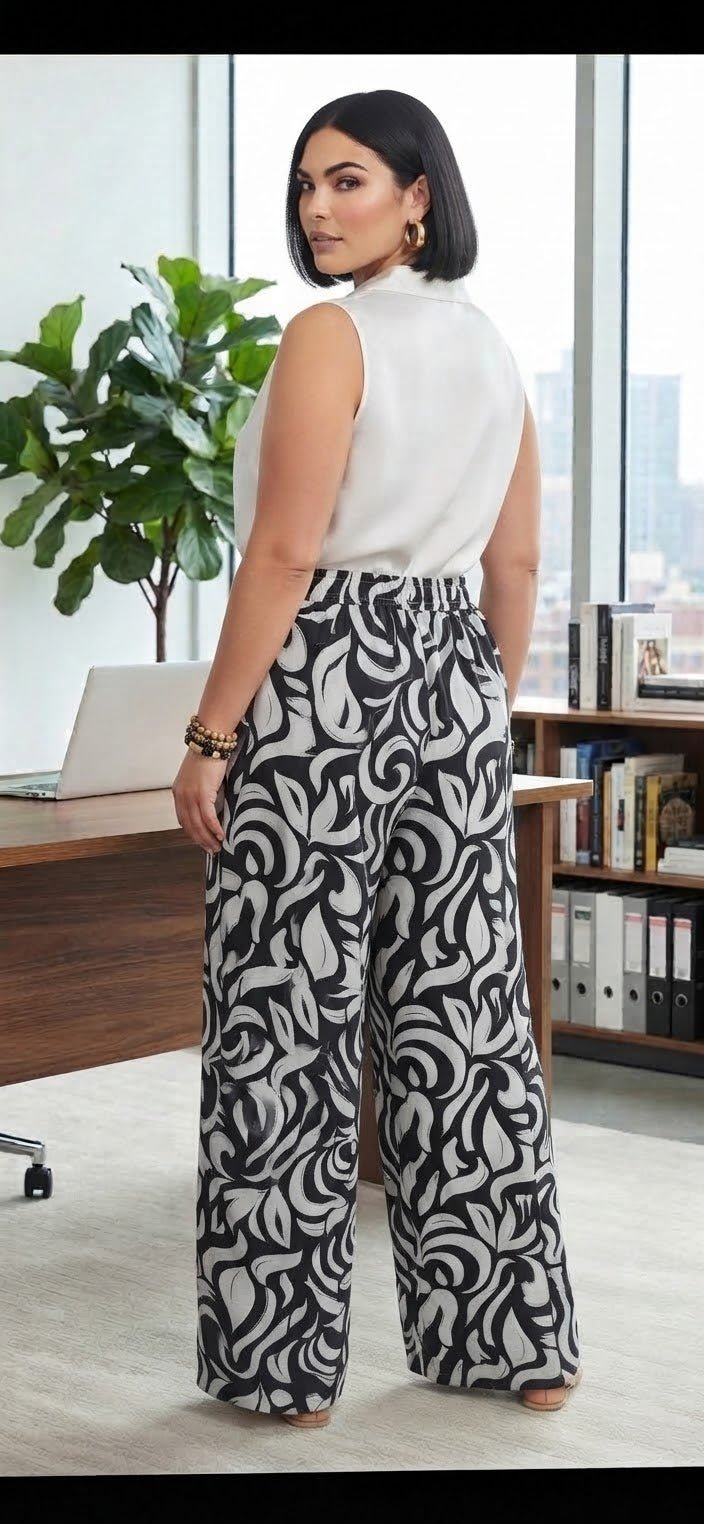 Cotton Palazzo Shorts – Wide Leg Casual Pants for Women - Angelique Boutique