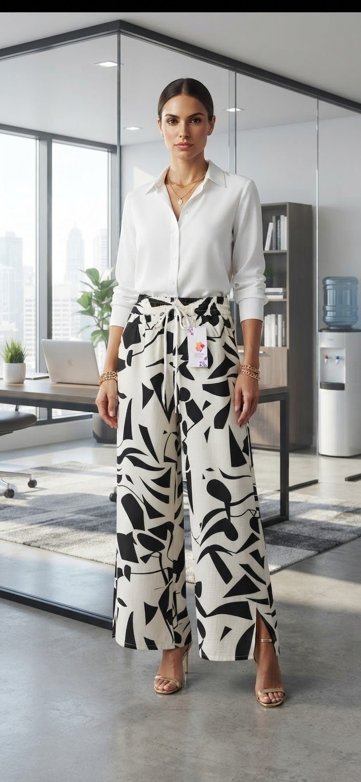 Cotton Palazzo Shorts – Wide Leg Casual Pants for Women - Angelique Boutique