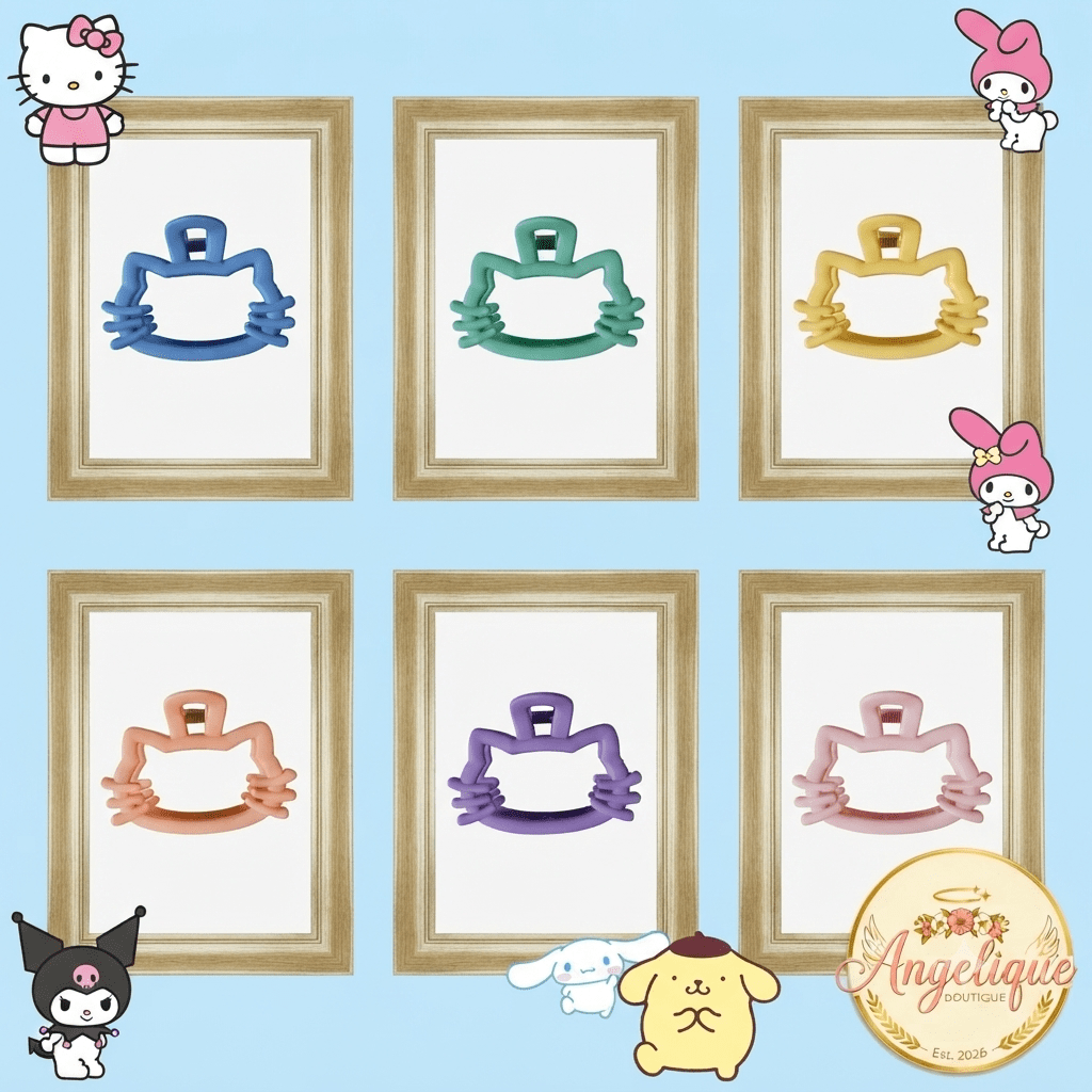 Cute Cartoon Claw Clips – Pastel Colors for Women - Angelique Boutique