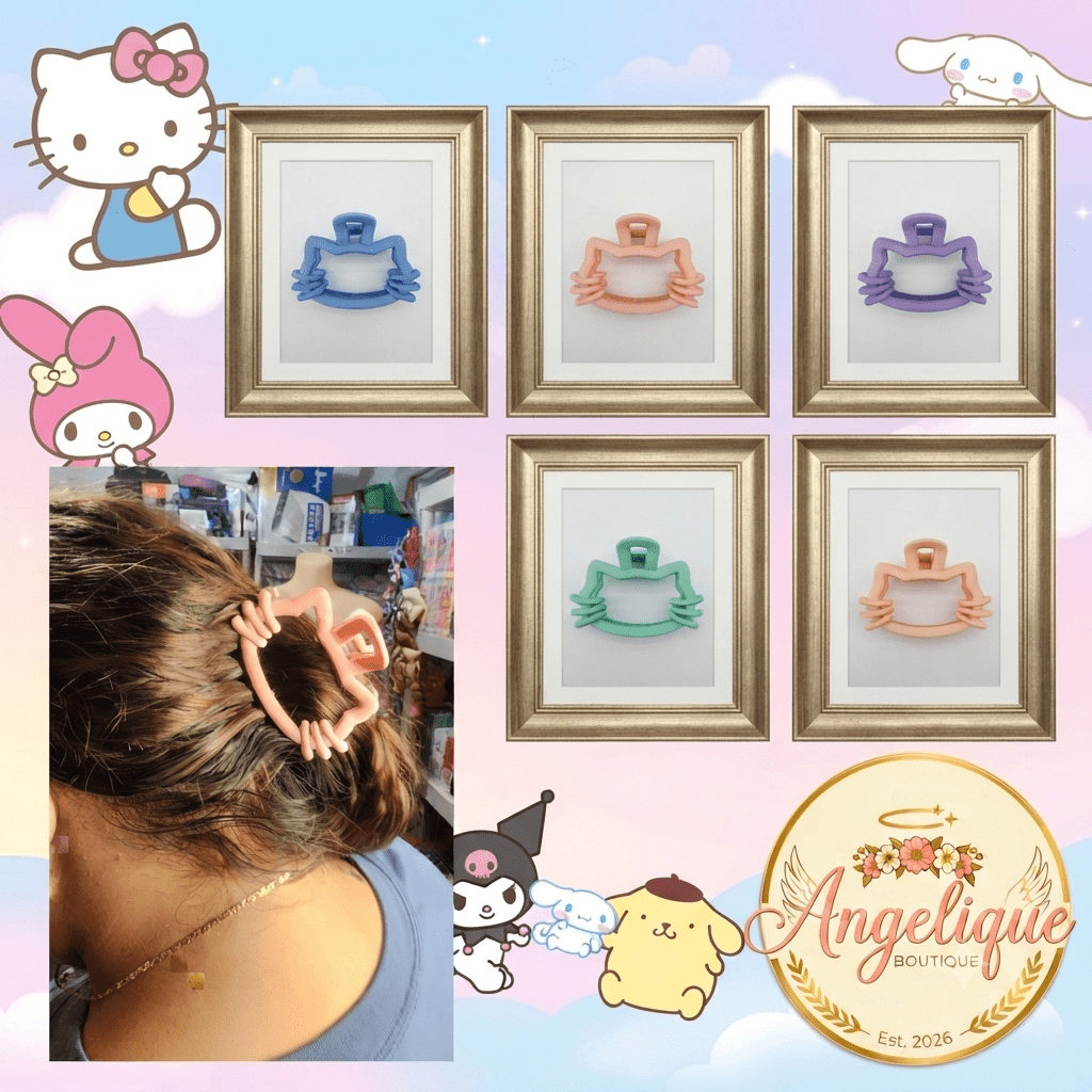 Cute Cartoon Claw Clips – Pastel Colors for Women - Angelique Boutique