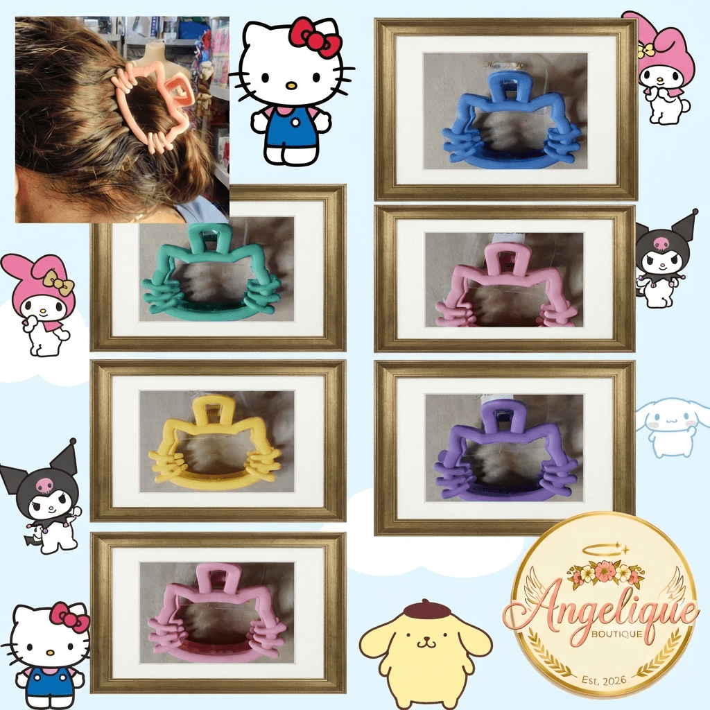 Cute Cartoon Claw Clips – Pastel Colors for Women - Angelique Boutique