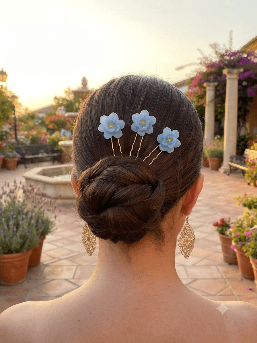 Decorative Hair Sticks | Green, Blue, White, Purple, Pink & Yellow - Angelique Boutique