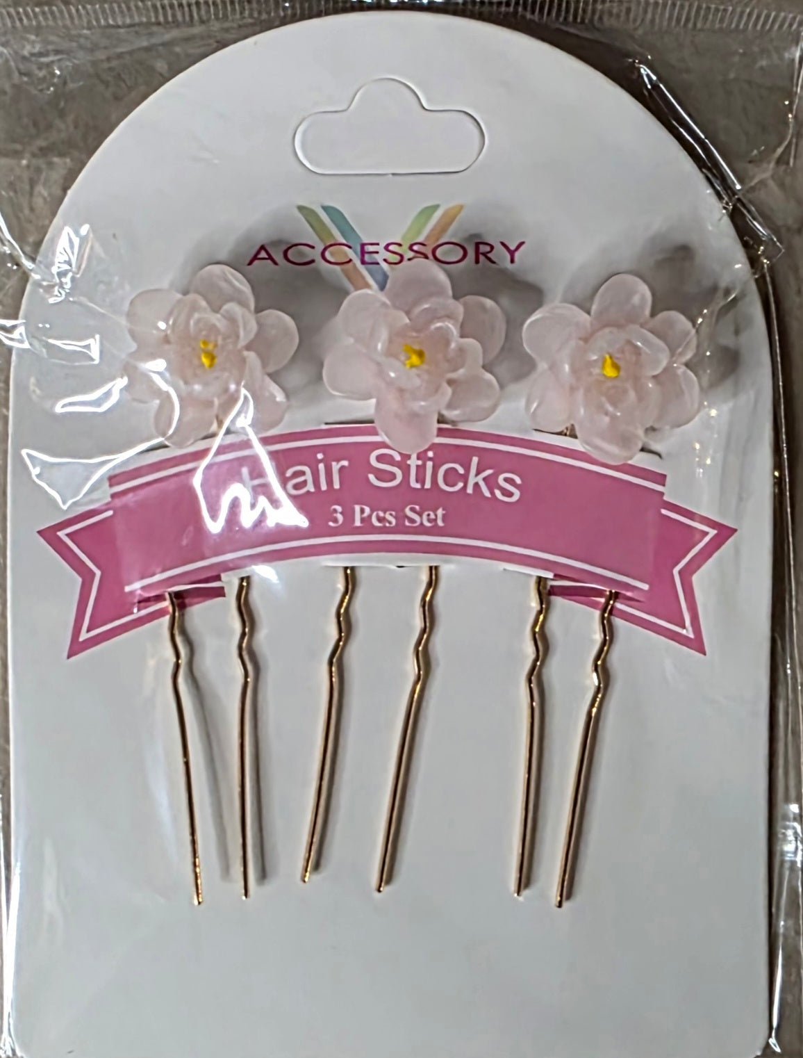 Decorative Hair Sticks | Green, Blue, White, Purple, Pink & Yellow - Angelique Boutique