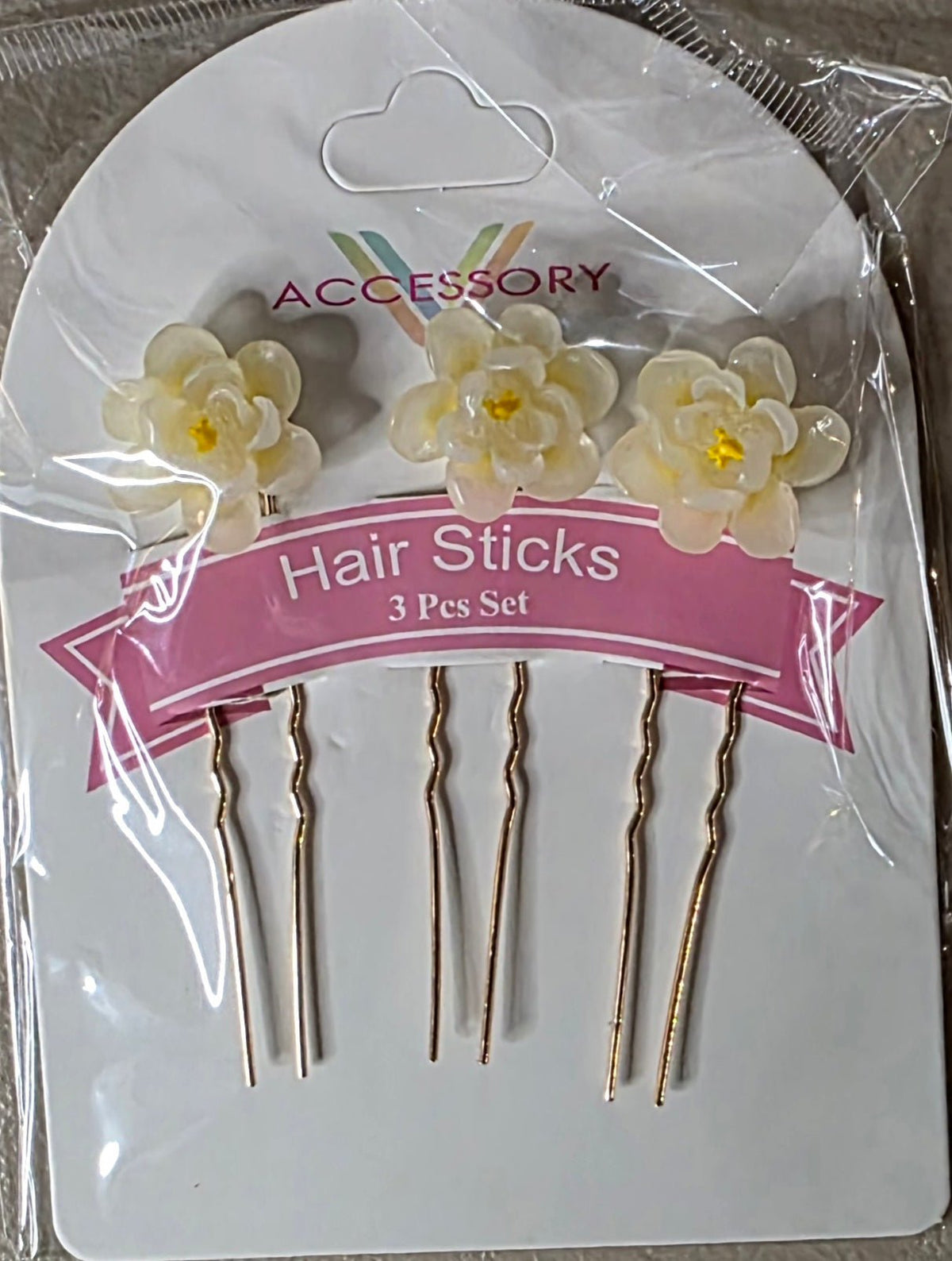 Decorative Hair Sticks | Green, Blue, White, Purple, Pink & Yellow - Angelique Boutique