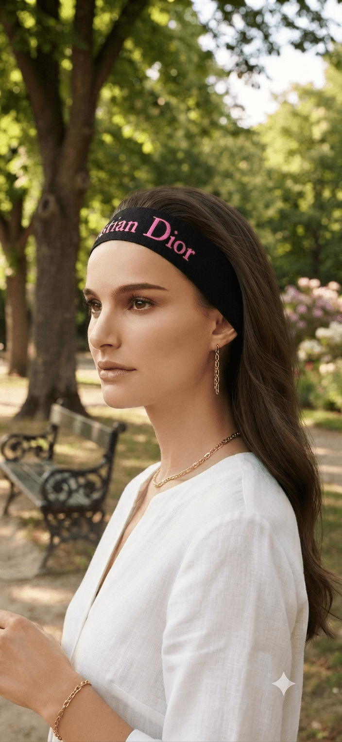 Designer-Inspired Logo Hair Bandana for Women - Angelique Boutique