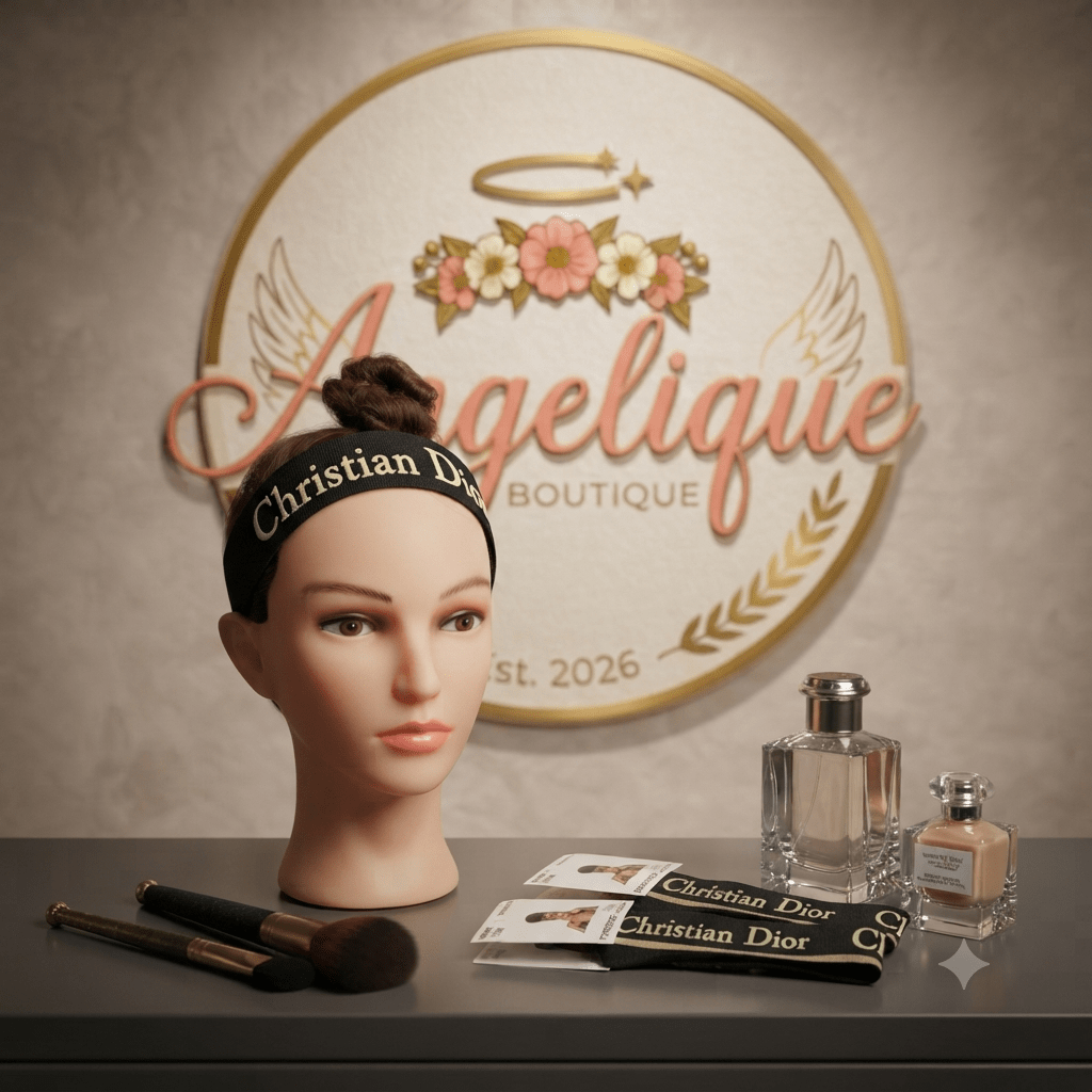 Designer-Inspired Logo Hair Bandana for Women - Angelique Boutique