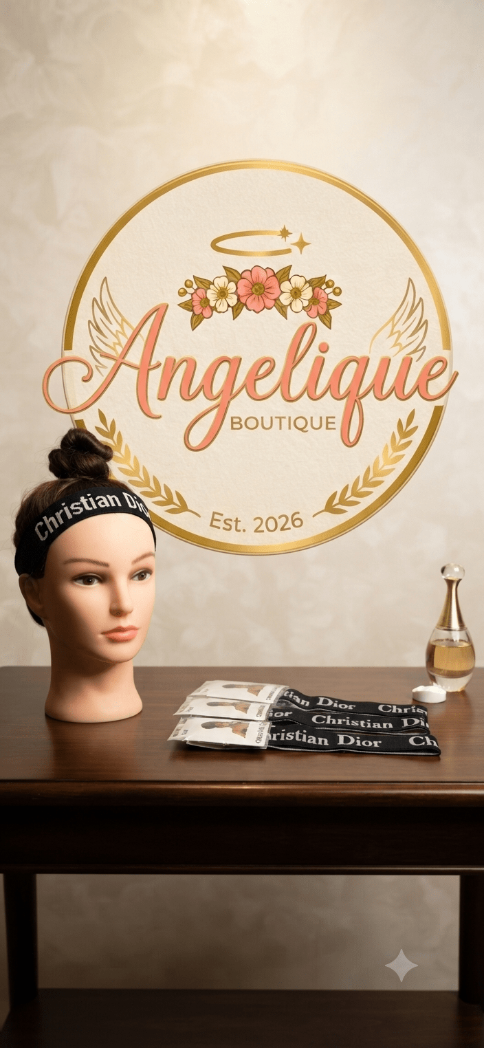 Designer-Inspired Logo Hair Bandana for Women - Angelique Boutique