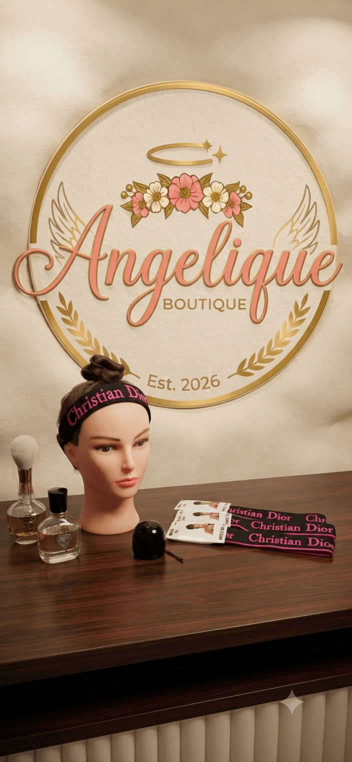 Designer-Inspired Logo Hair Bandana for Women - Angelique Boutique
