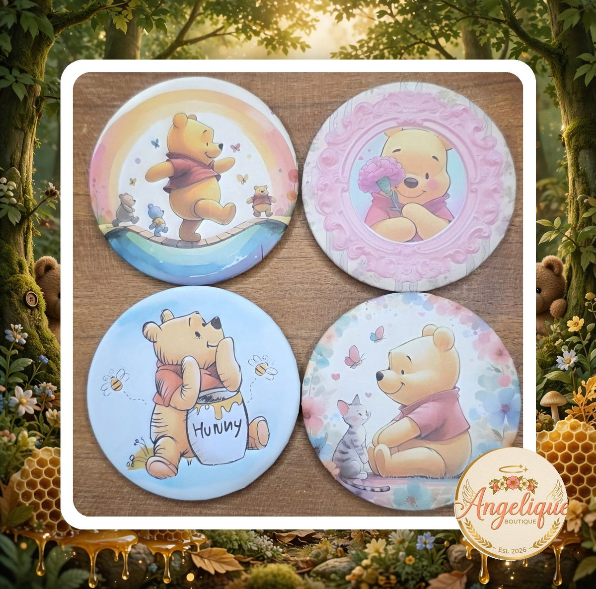 Double-Sided Plastic Cosmetic Mirror in Assorted Styles - Angelique Boutique