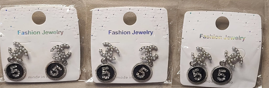 Elegant classic fashion earrings gold tone pearl crystal women jewelry Angelique Boutique