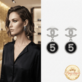 Elegant classic fashion earrings gold tone pearl crystal women jewelry Angelique Boutique