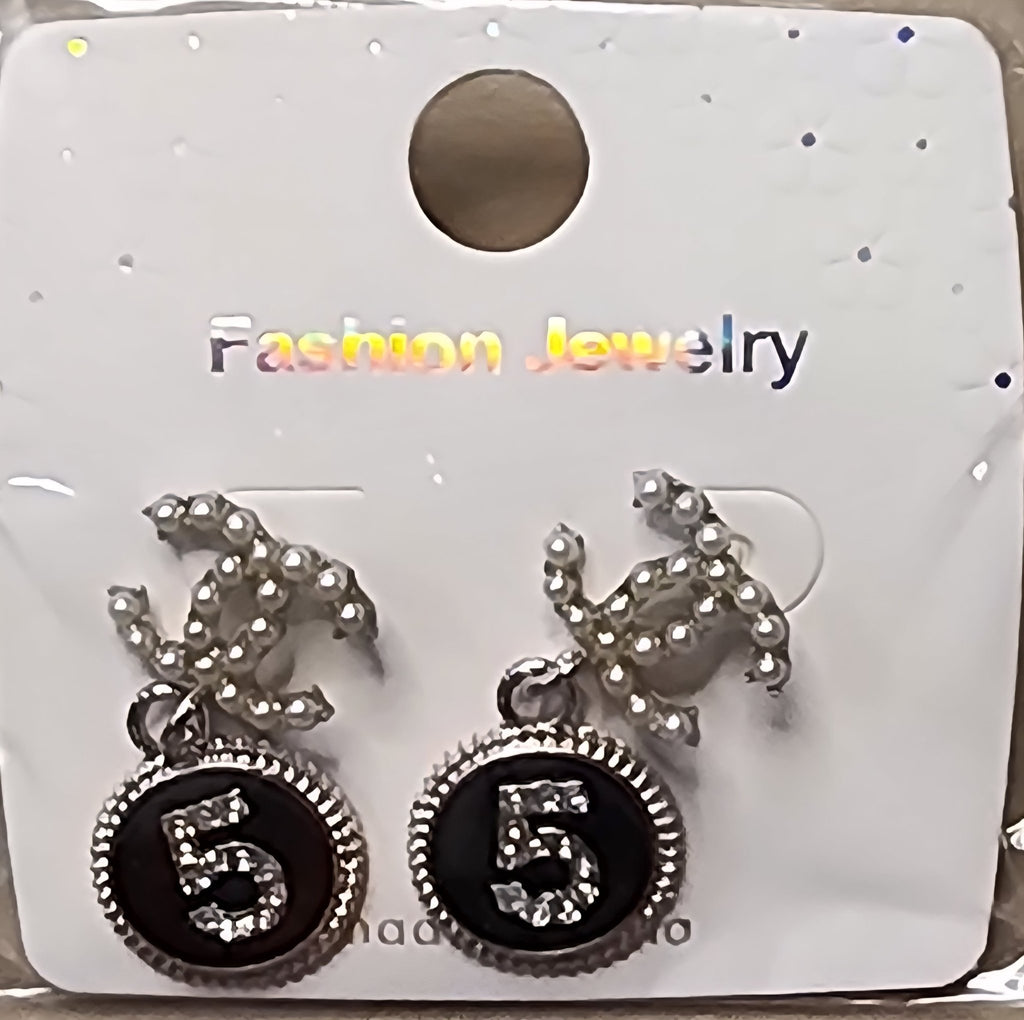 Elegant classic fashion earrings gold tone pearl crystal women jewelry Angelique Boutique