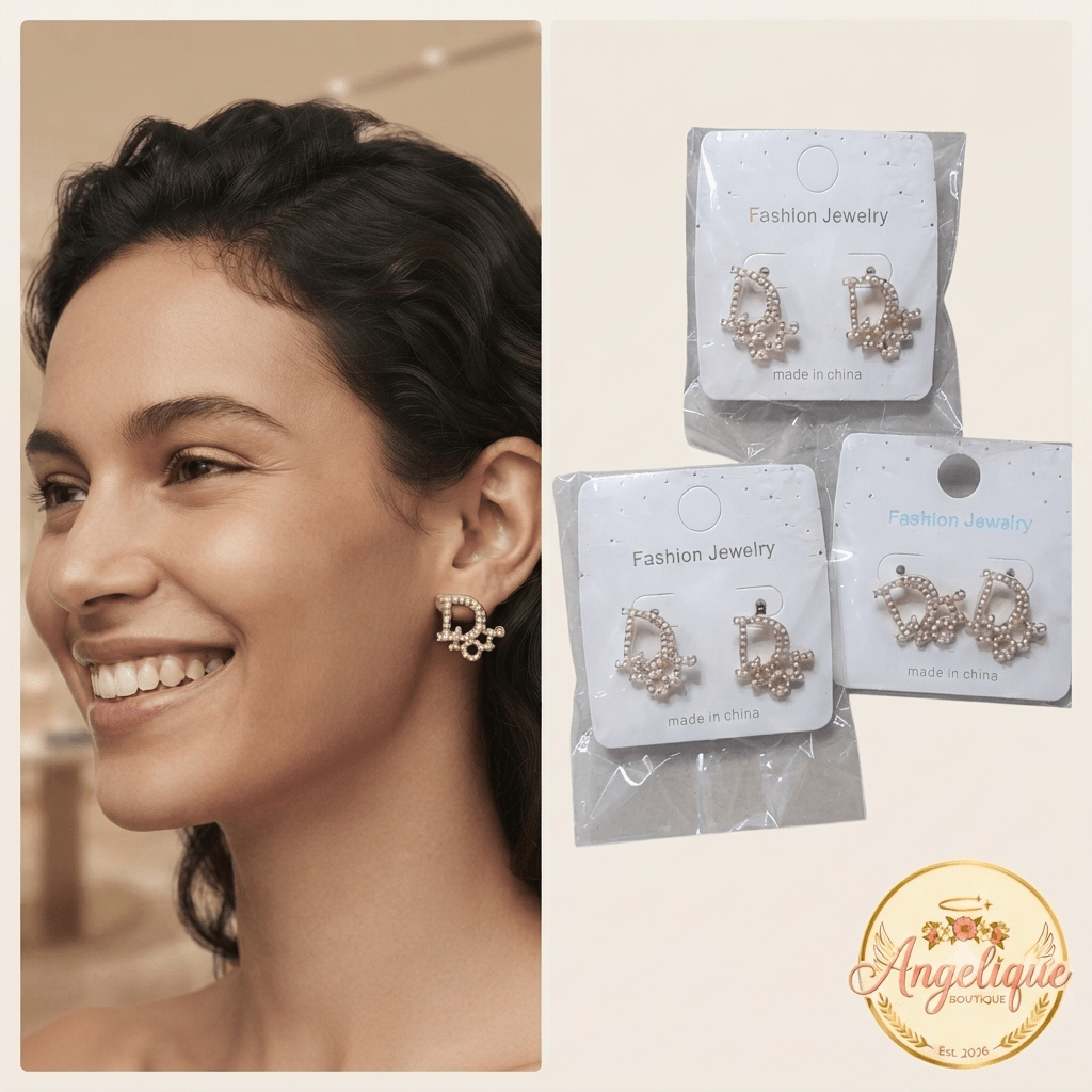 Elegant Crystal & Pearl Drop Earrings – 4 Styles - Angelique Boutique